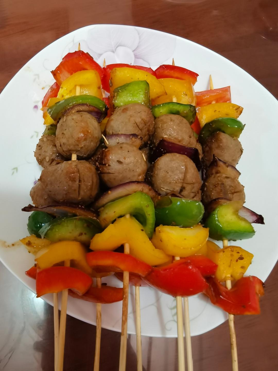 多彩牛肉丸烤串（烤箱版）