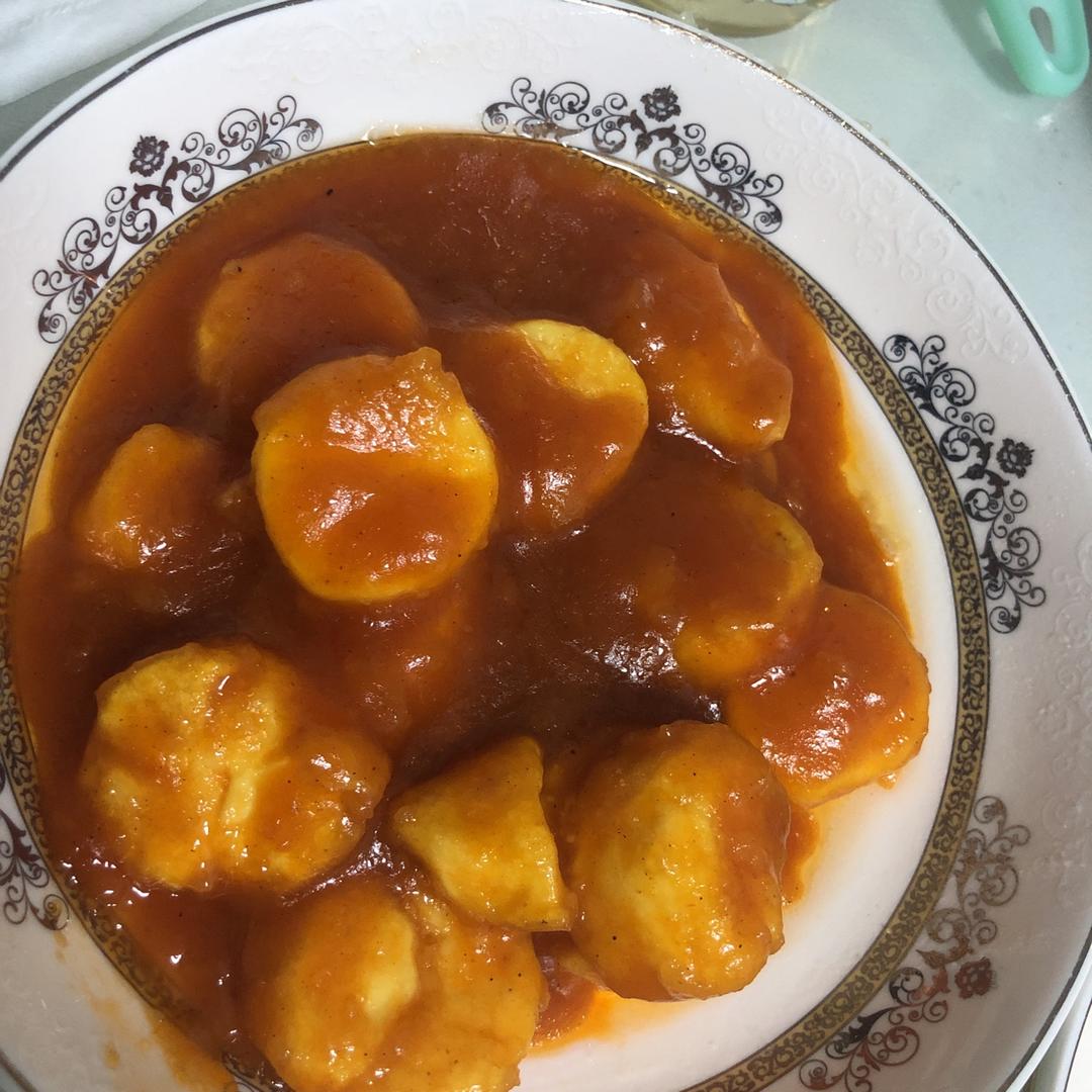 茄汁脆皮豆腐