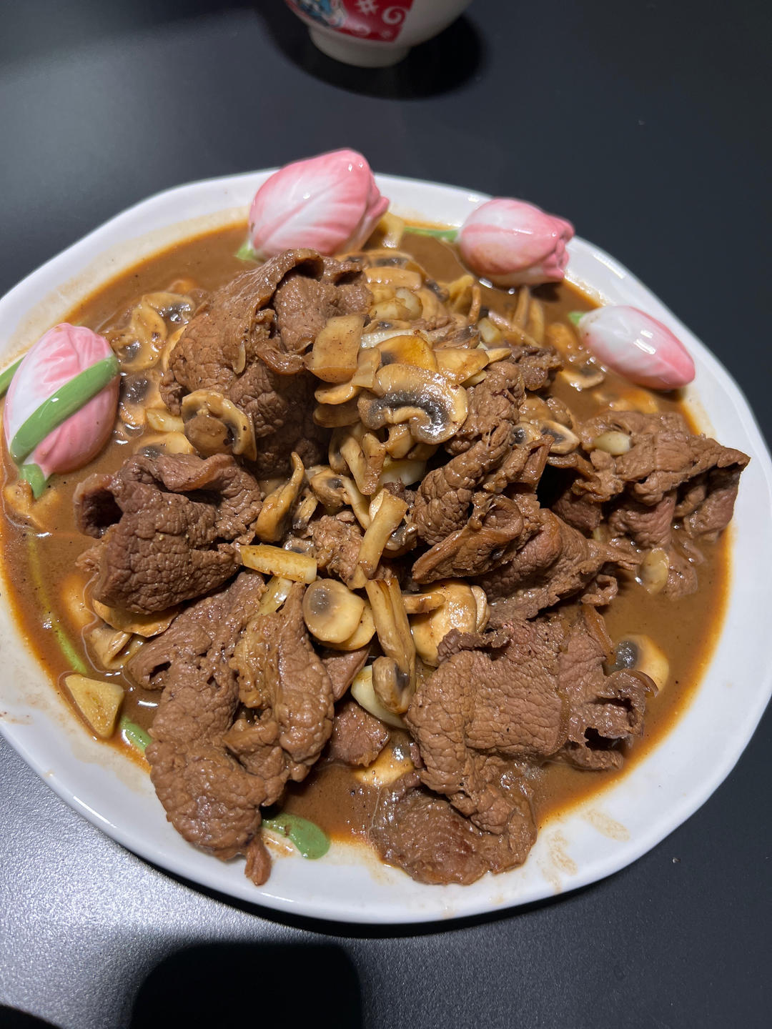 蒜香口菇牛肉粒