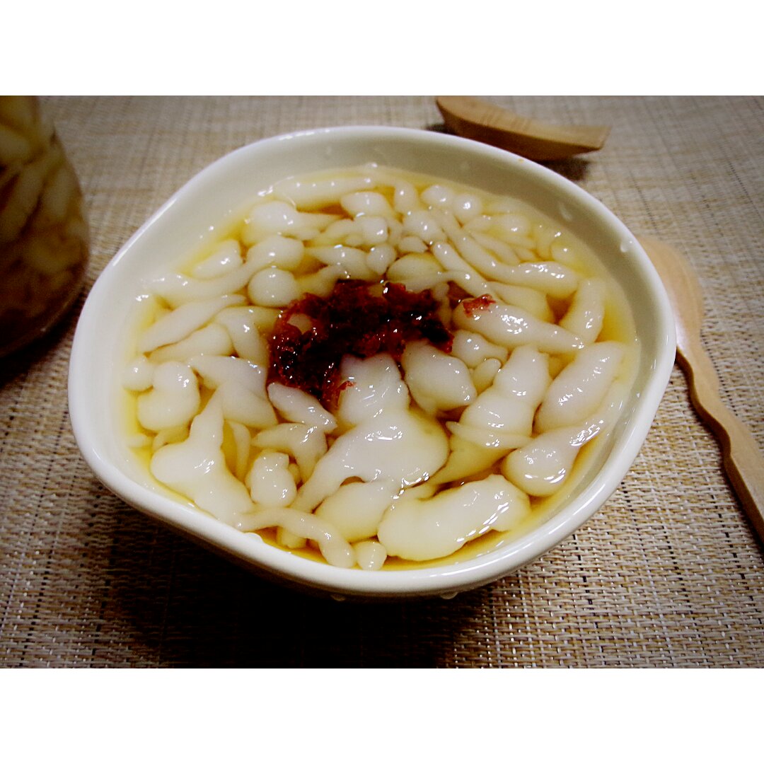 酸多依做的夏日甜品玫瑰米凉虾红糖水凉虾