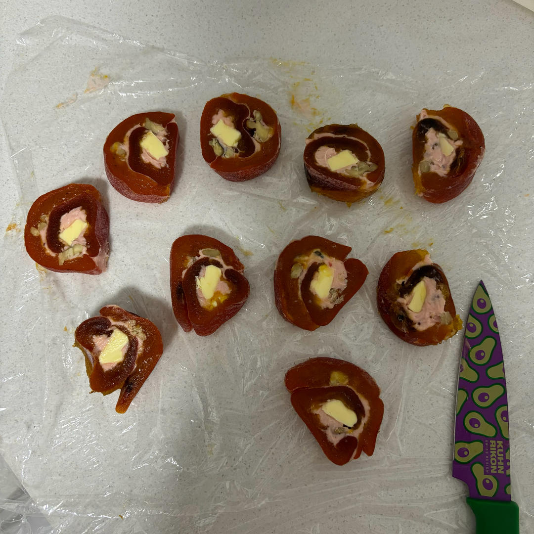 自制下午茶🍴坚果奶酪夹心柿饼🧀️秋意浓浓