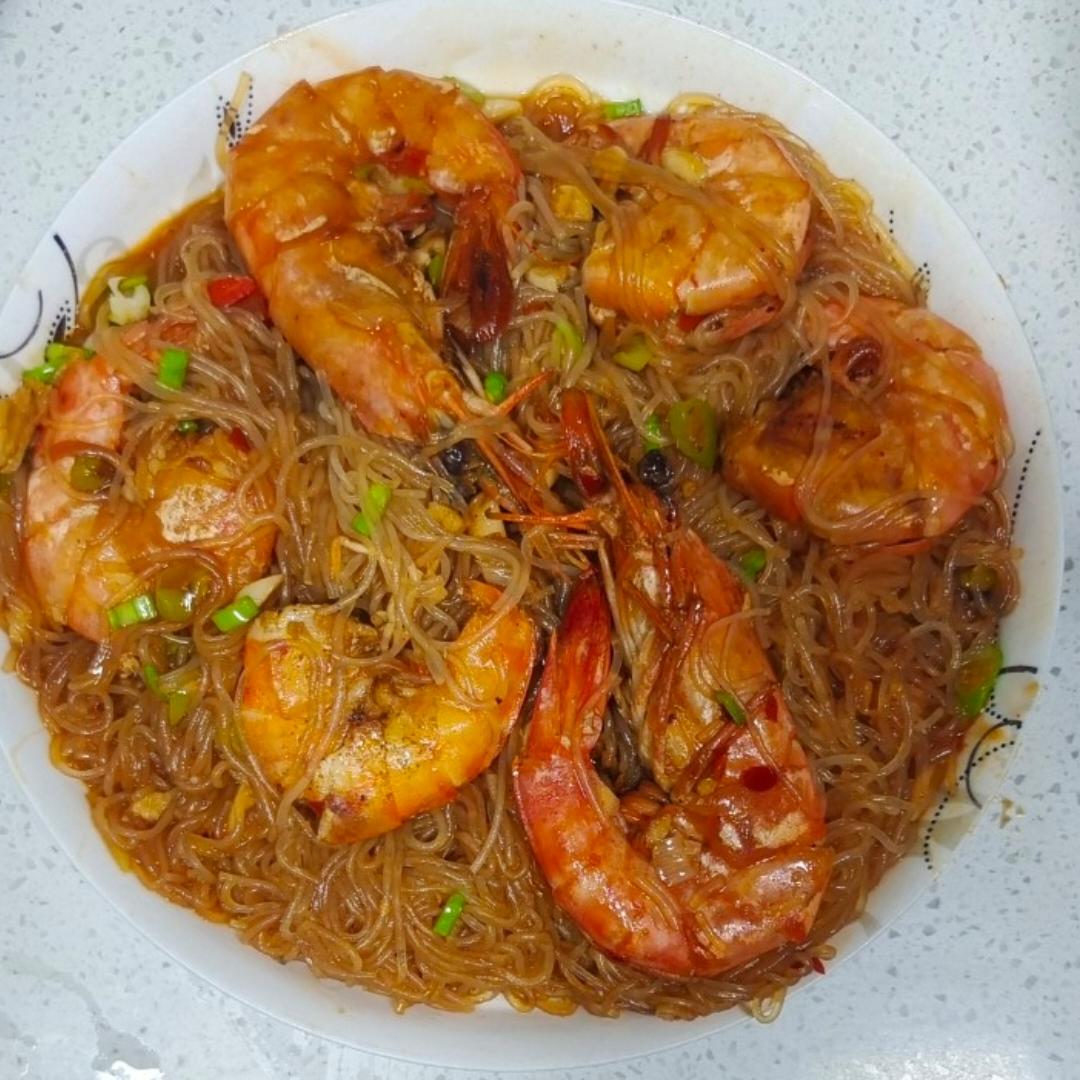 鲜虾粉丝煲