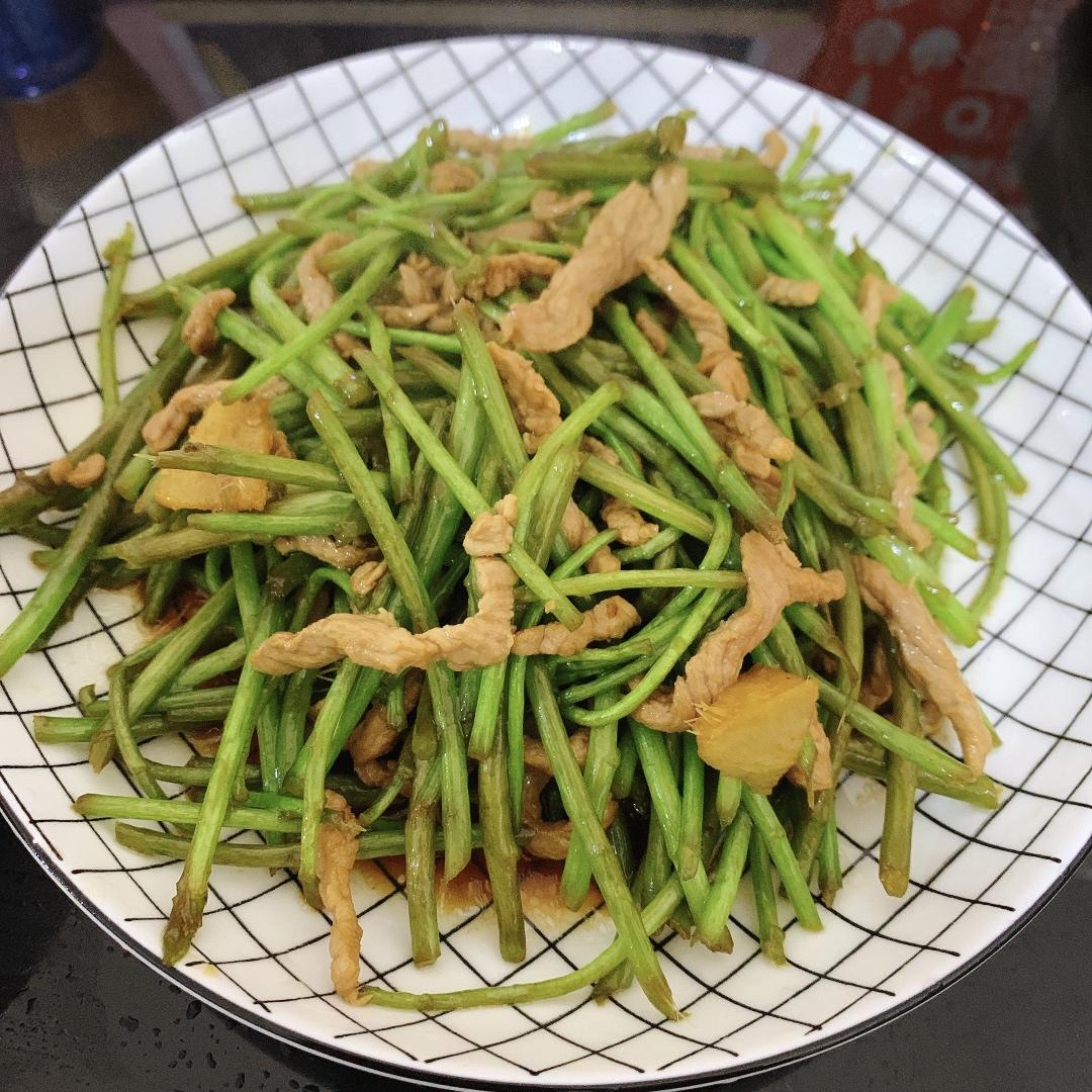 芦蒿炒肉丝