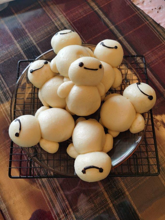 萌懂懂做的原创大白卡通造型馒头超能陆战队baymax