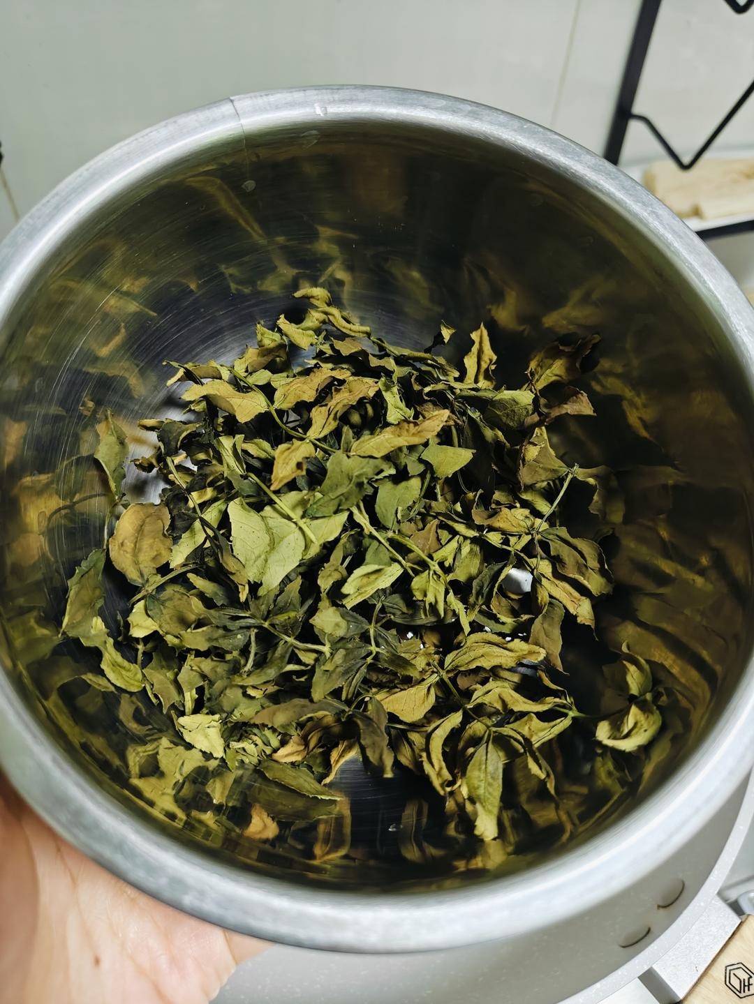 烤箱烘干花椒叶