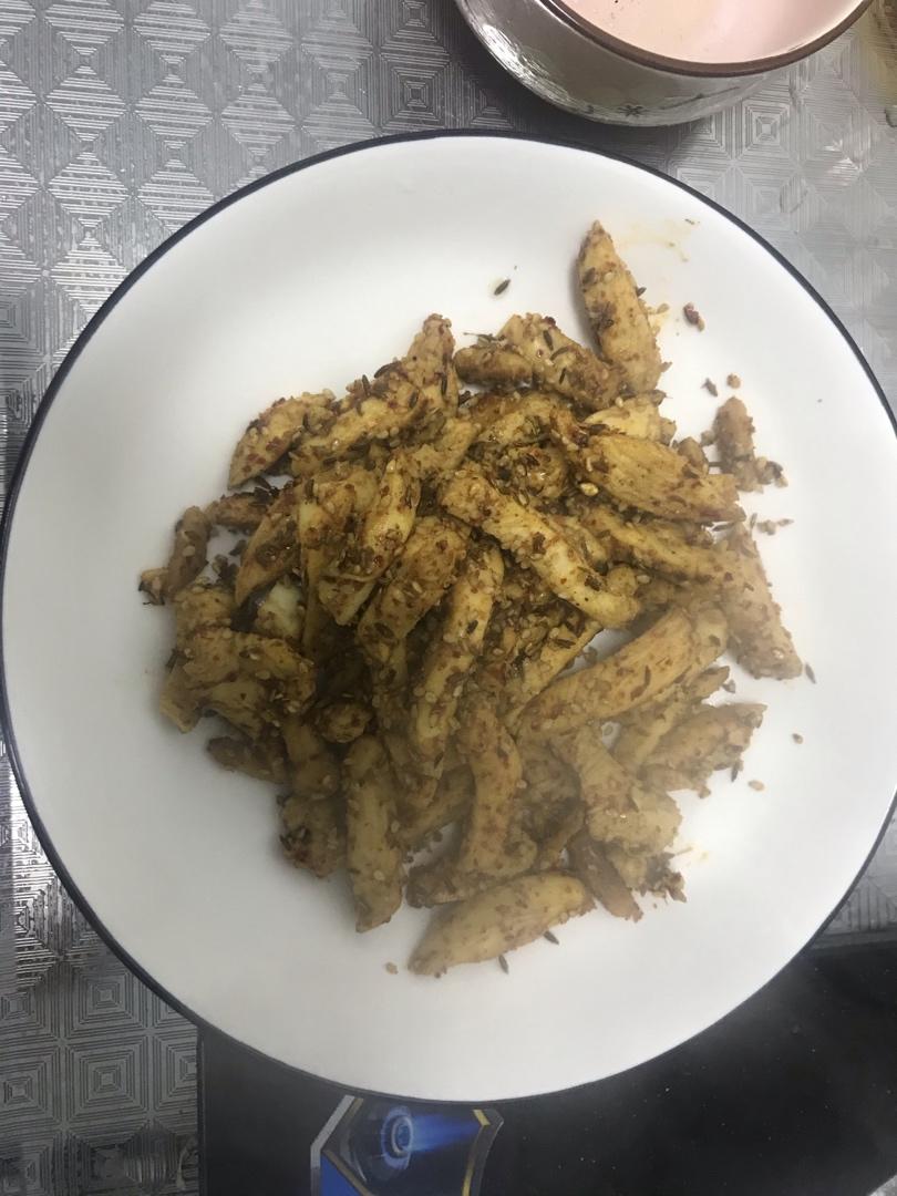 孜然鸡胸肉，低脂低卡好吃无压力。