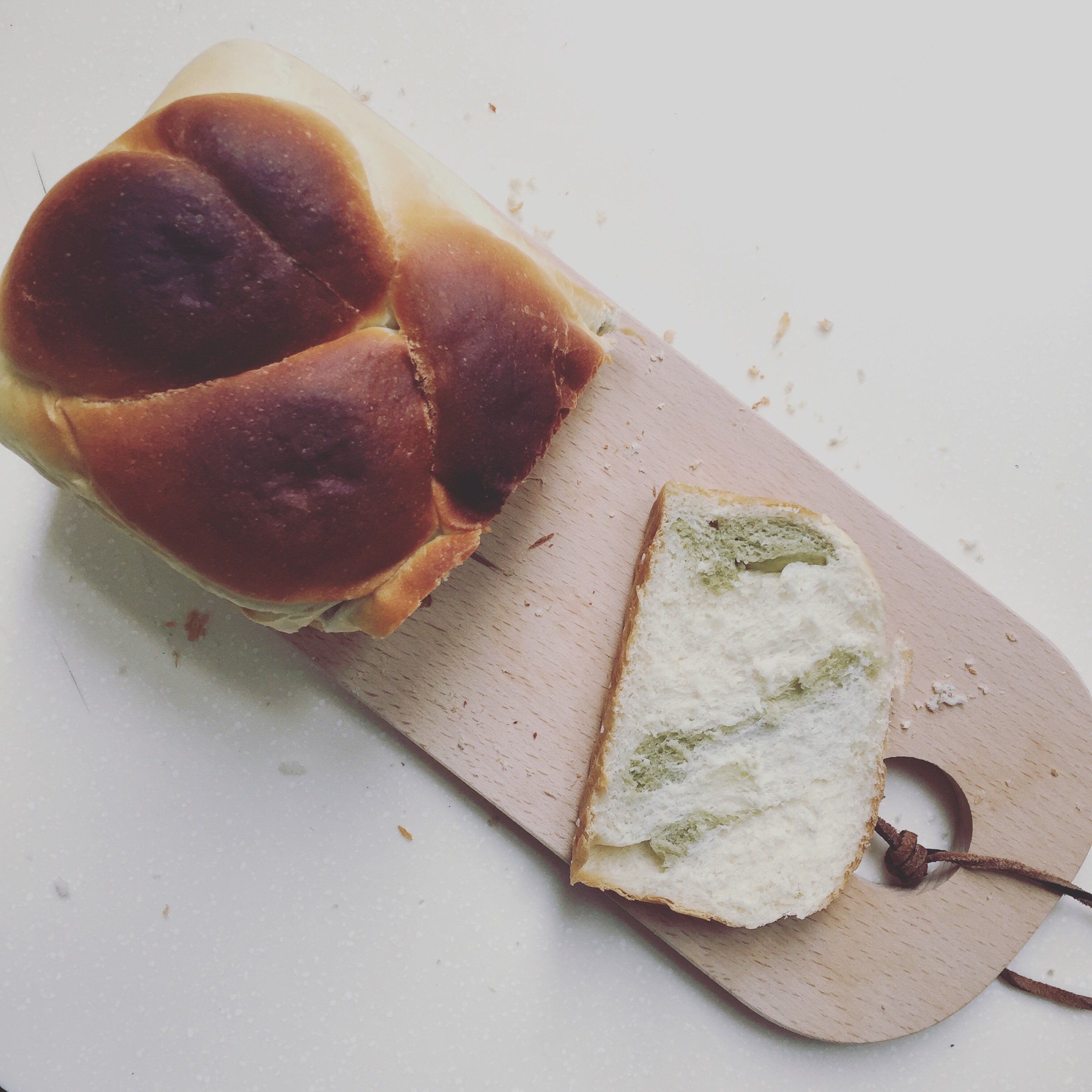 抹茶蜜豆牛奶吐司