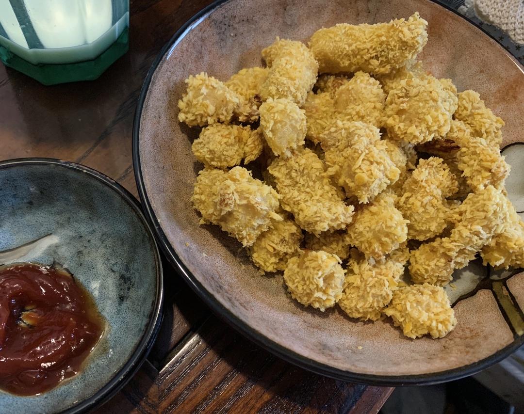 烤箱版鸡米花 | 无需油炸 蒜香味十足