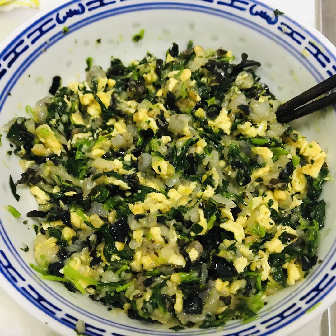 减脂饺子馅（菠菜鸡肉鸡蛋虾仁馅）