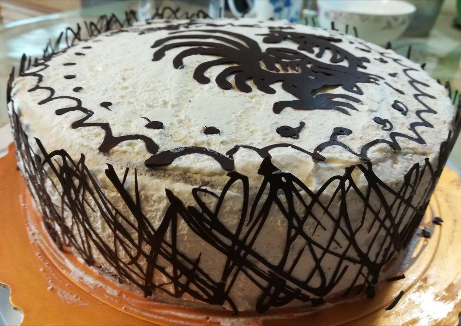 可可戚风 巧克力围边奶油蛋糕（视频菜谱）