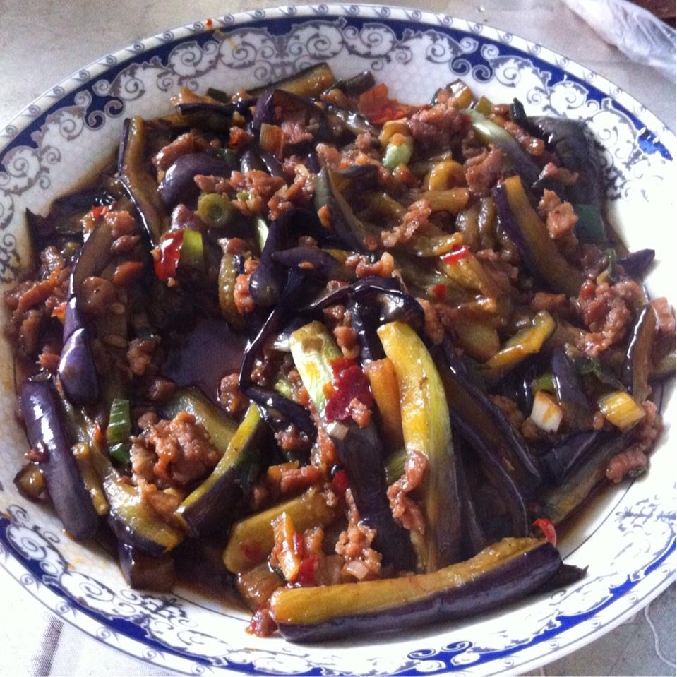 红烧肉沫茄子