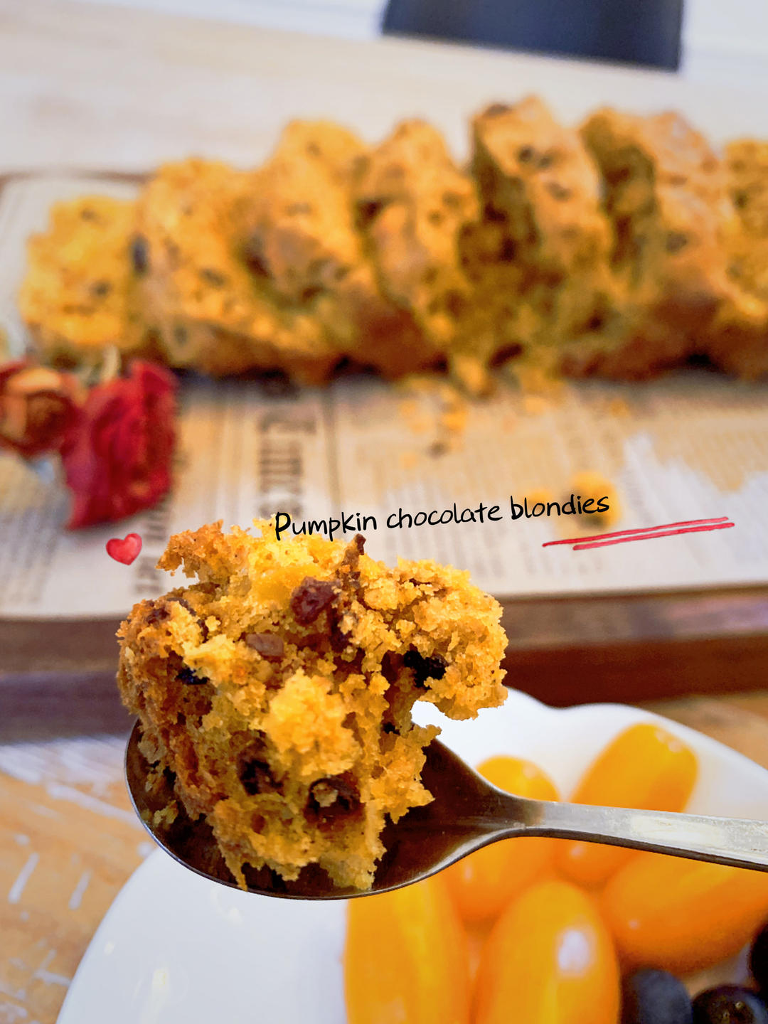 『Pumpkin Blondies』完美的南瓜巧克力布朗尼
