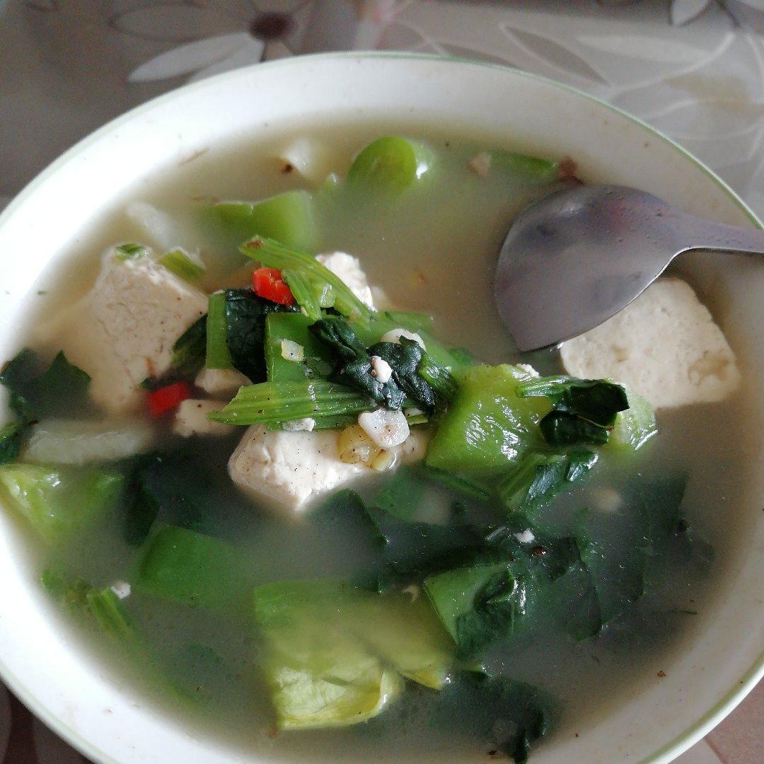 菠菜烩豆腐