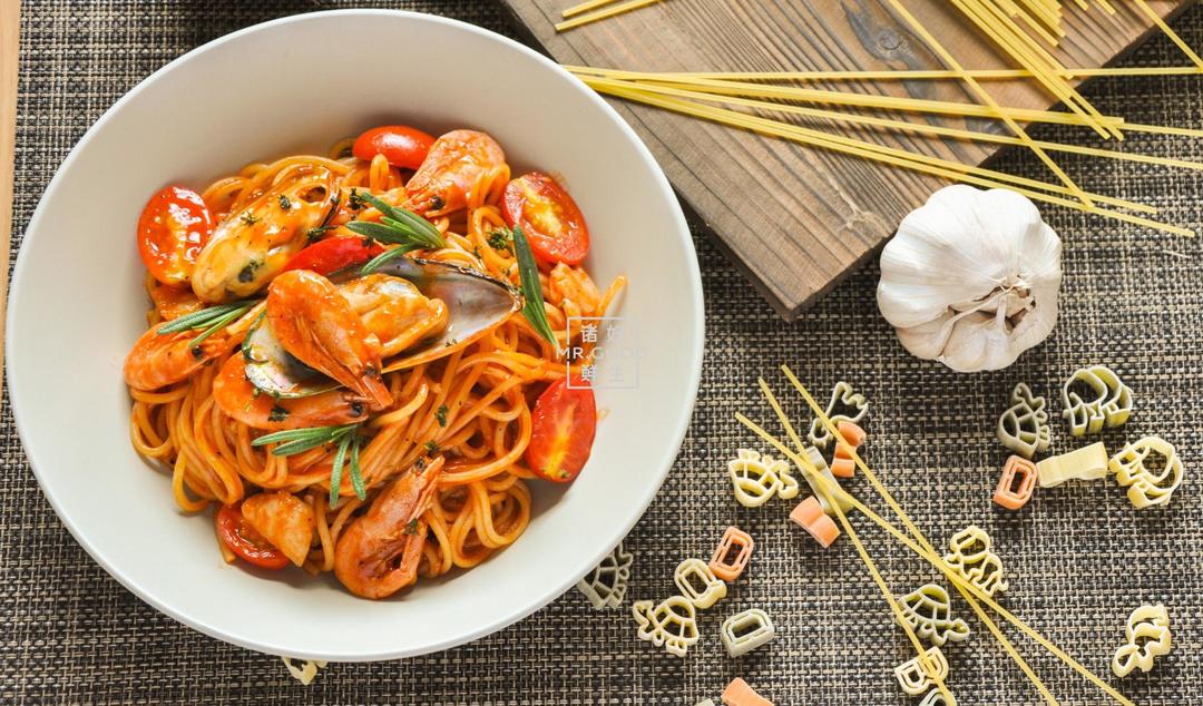 番茄海鲜意大利粉【主食-海鲜意粉】