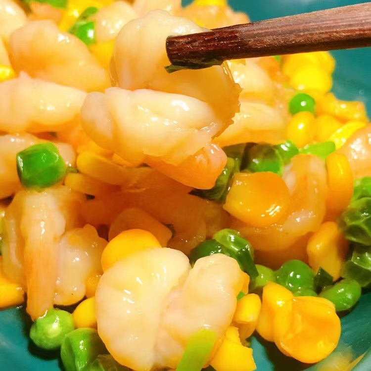 玉米豌豆虾仁的做法