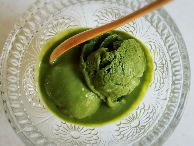 岛本薰【不需要淡奶油的低脂牛奶冰淇淋】抹茶款-手动/冰淇淋机均可