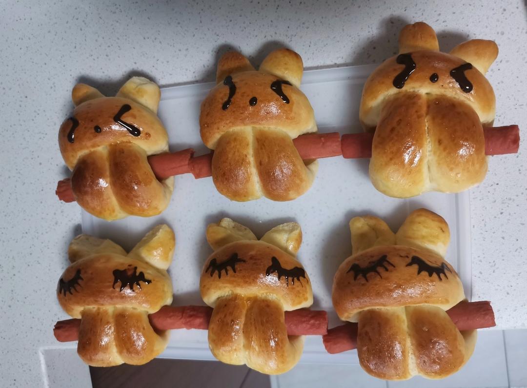 小兔子香肠面包（肠仔包，哄娃神器👶）