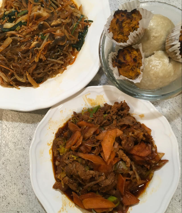韩式葱爆肥牛 Korean Style Beef with Spring Onion