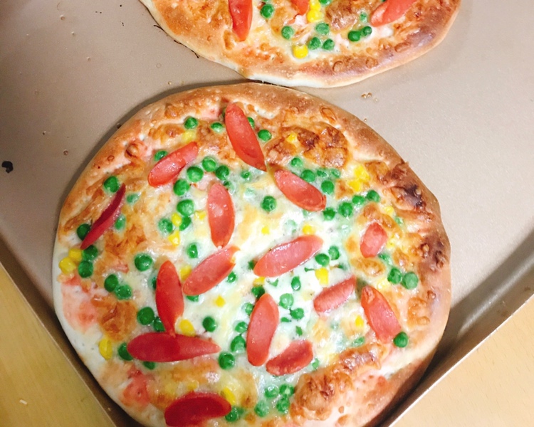简易版玉米青豆火腿披萨🍕的做法 步骤18
