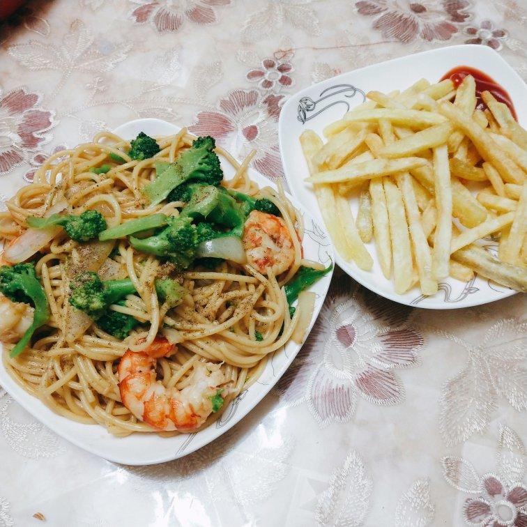 减脂|美味又低脂的虾油虾仁意大利面