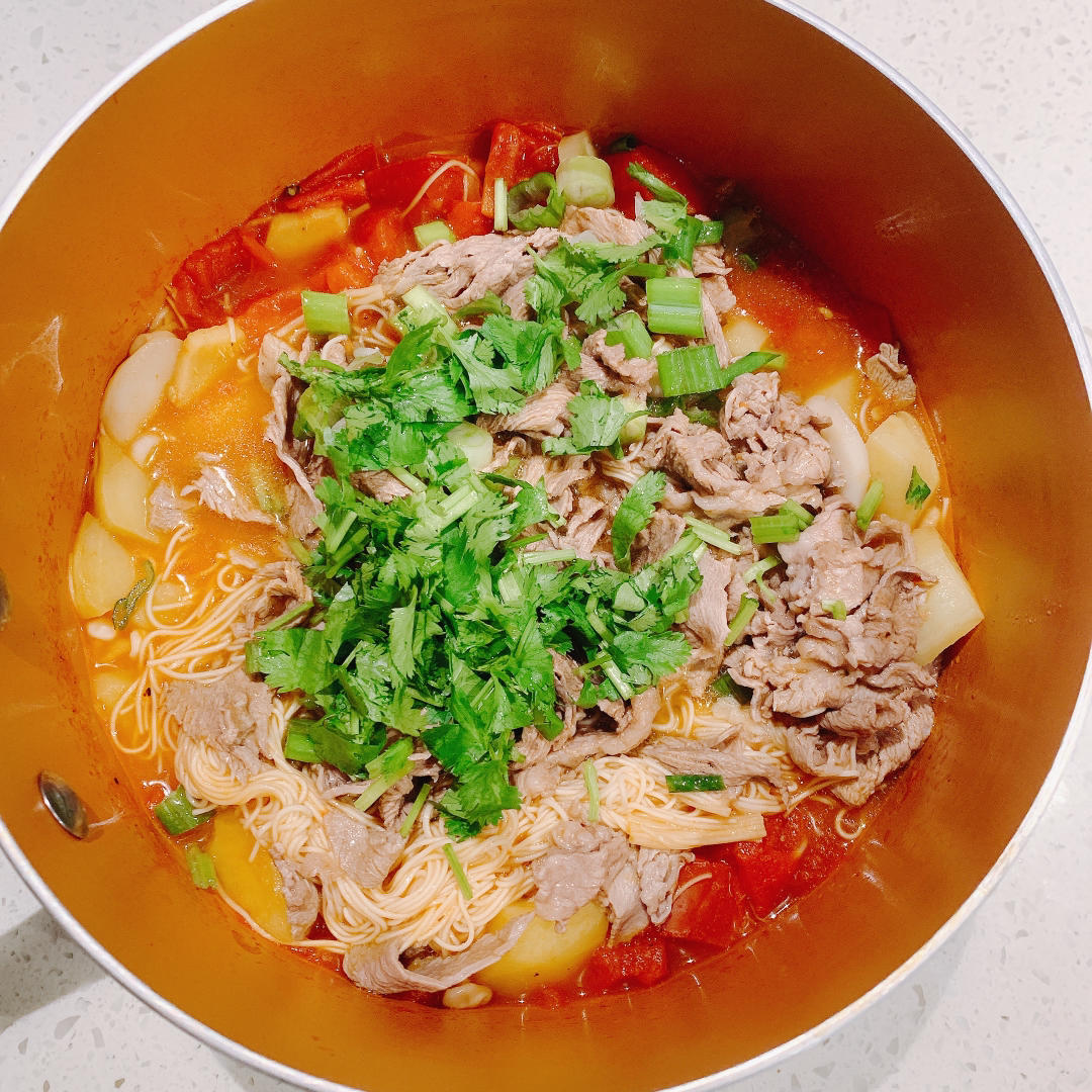 番茄土豆肥牛锅