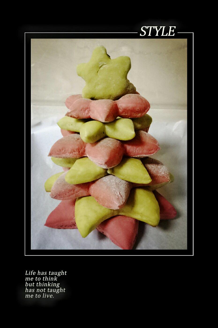 双色圣诞树面包~