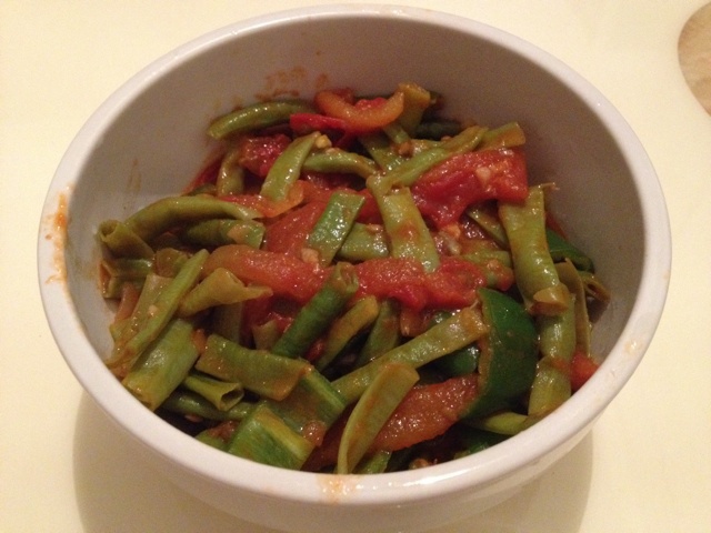 西红柿炒长豆角