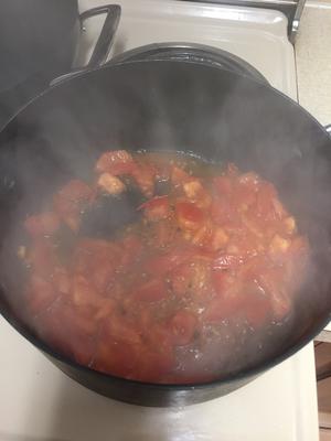 番茄蛋花汤➕芹菜叶的做法 步骤4