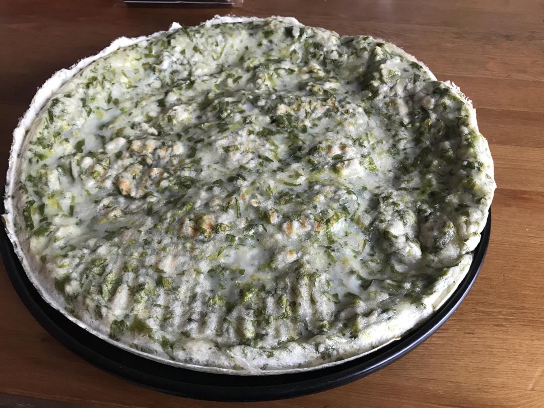 芹菜叶蛋饼