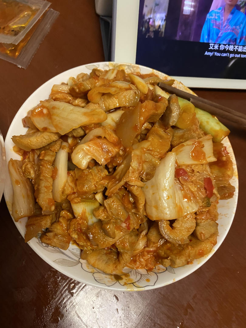 秘制泡菜炒五花肉