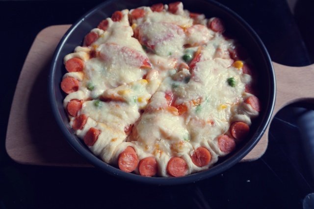 厚底鲜虾培根披萨