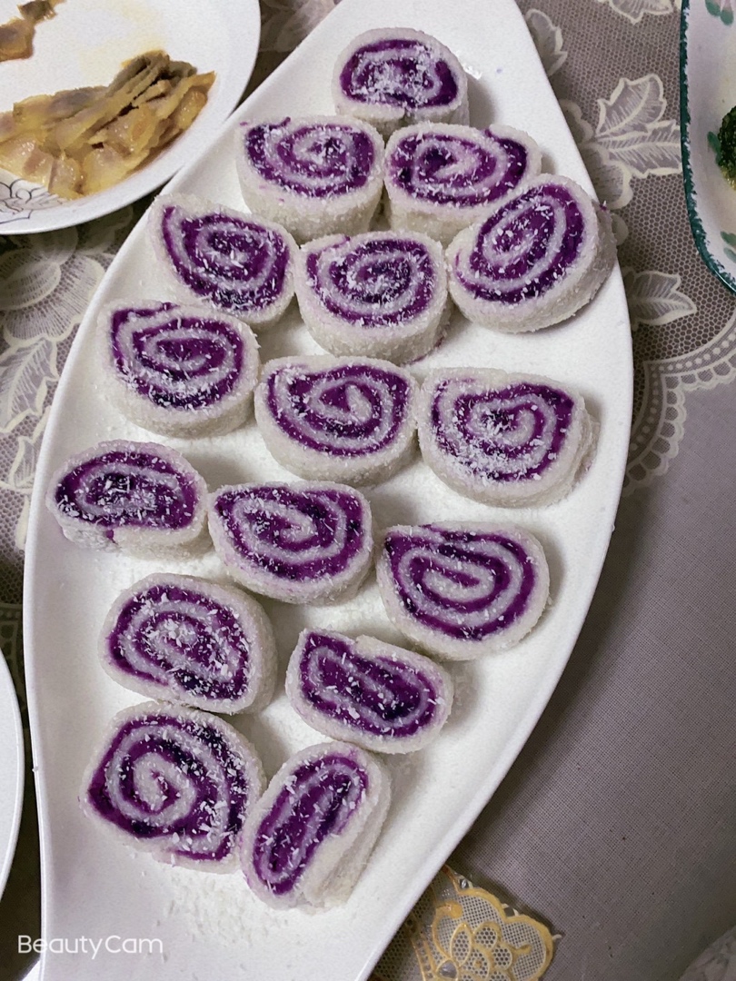 椰蓉紫薯糯米卷