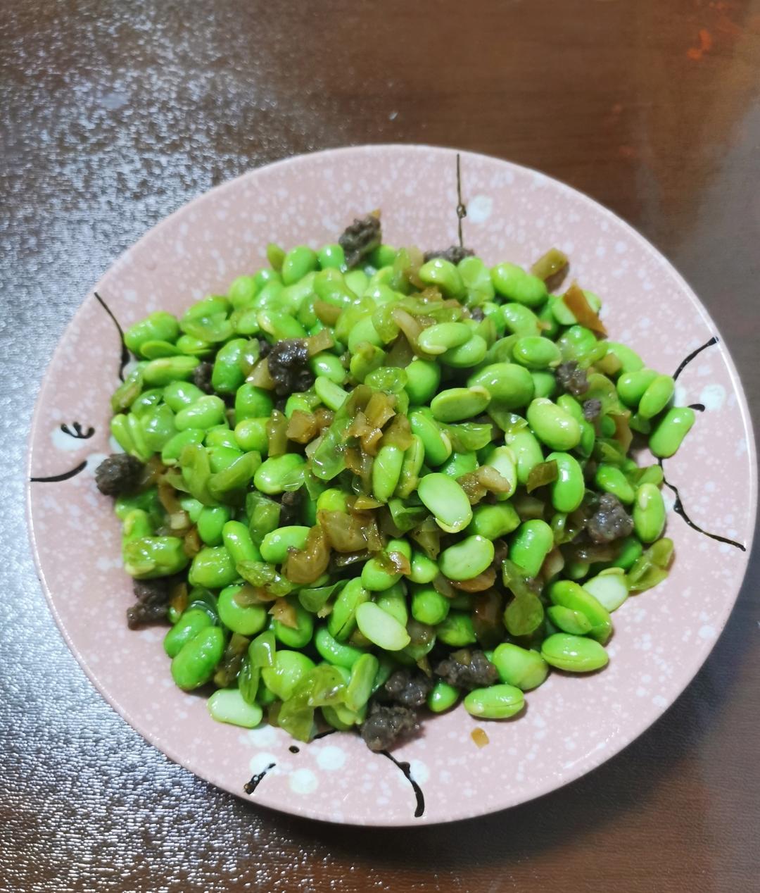 毛豆榨菜肉丝