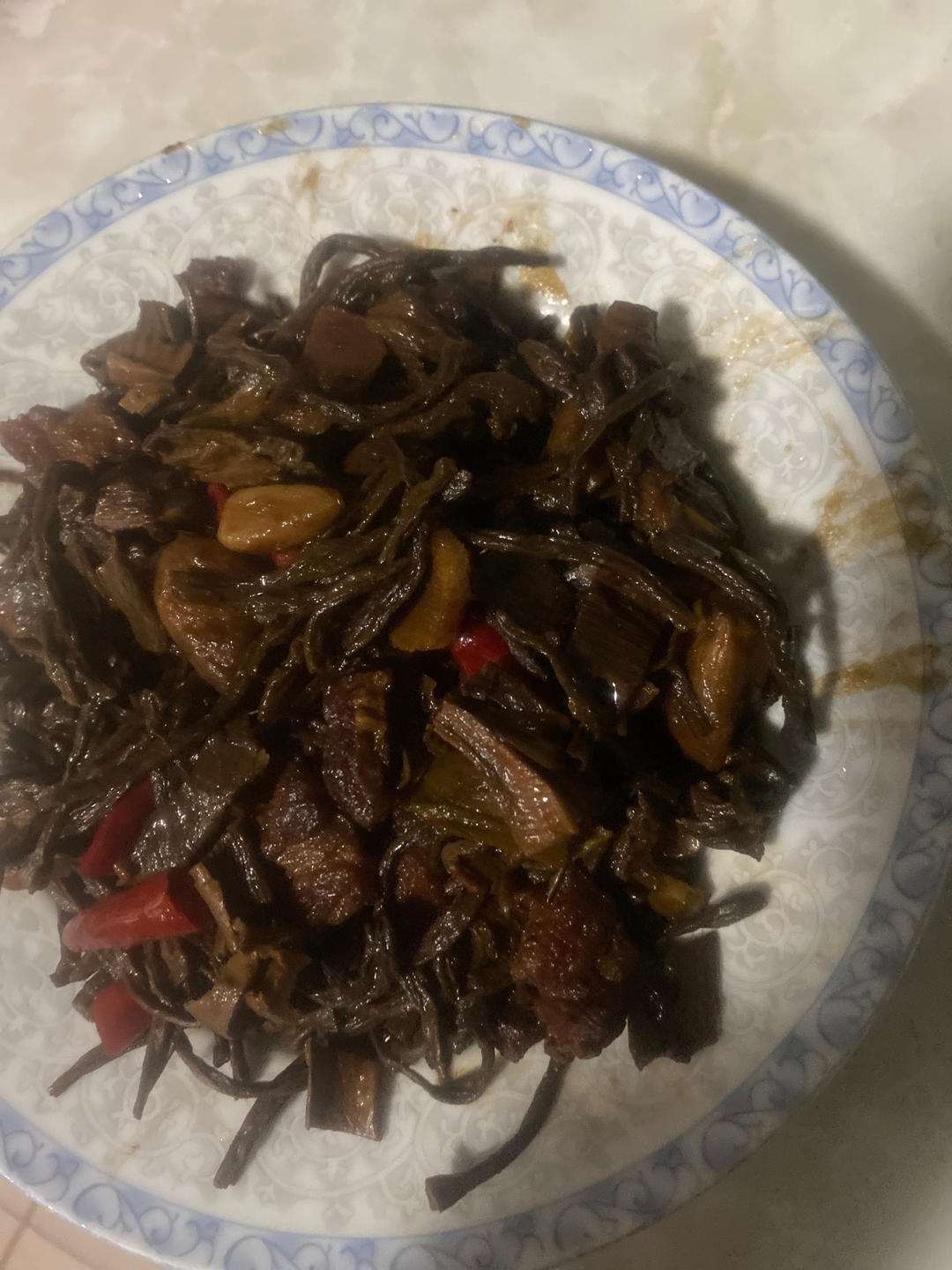 最好吃的豆角做法，干豆角炒肉