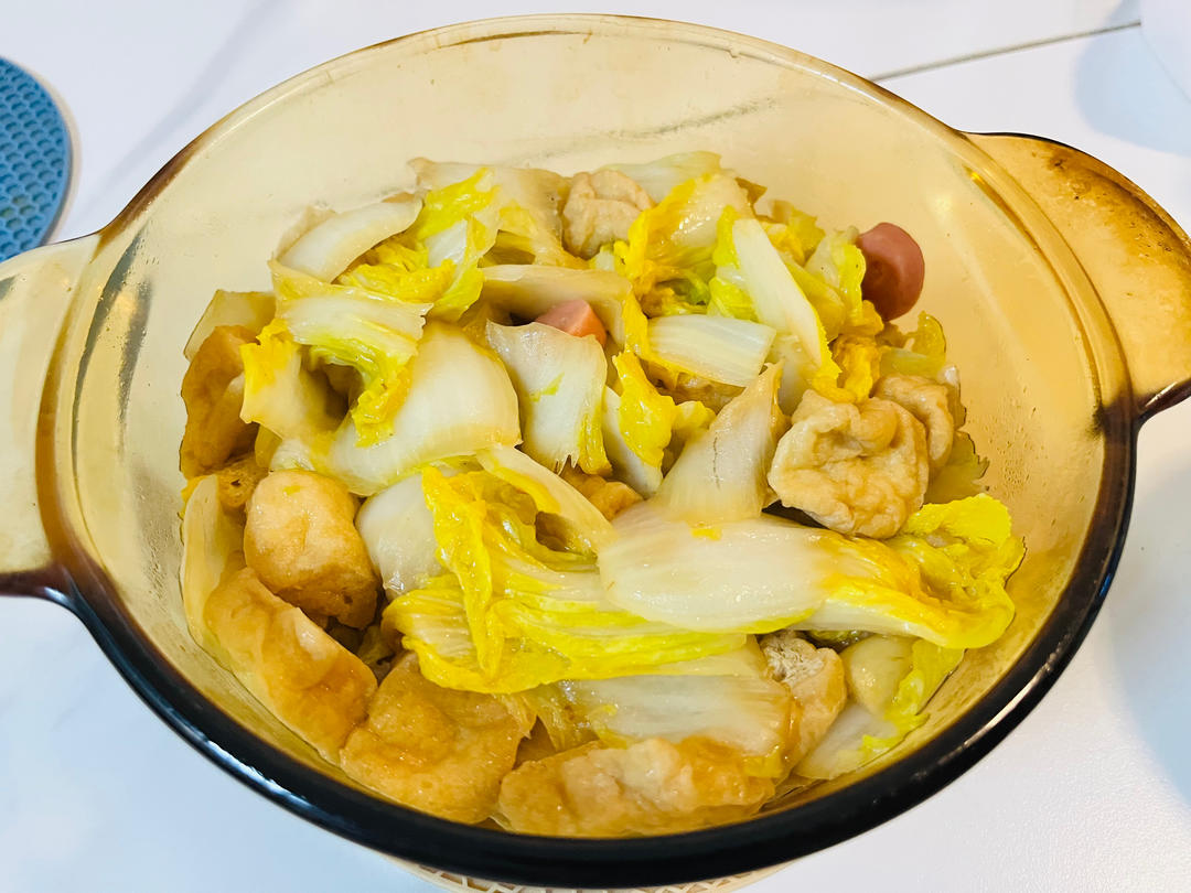 娃娃菜豆泡煲 绝了～
