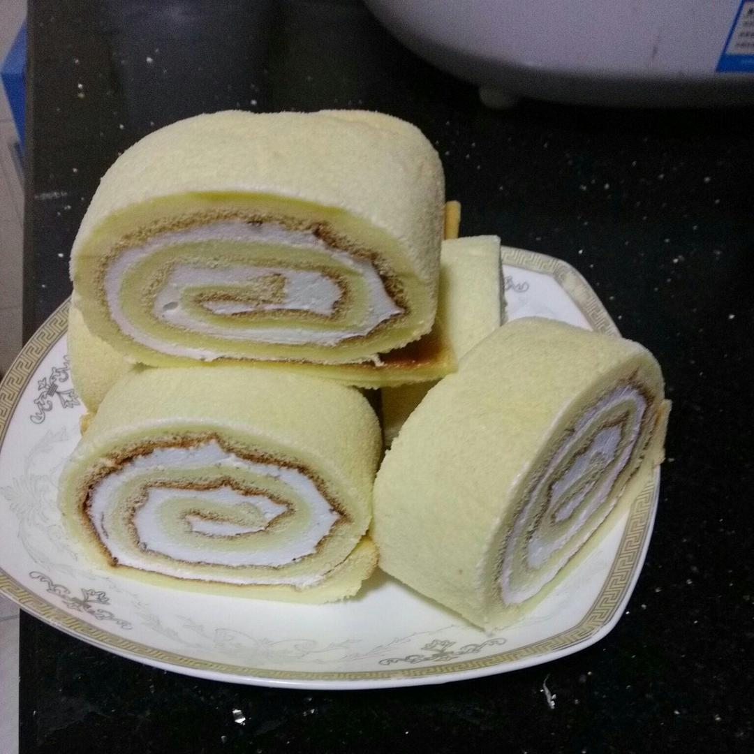 浅笑or妖娆做的烫面抹茶蛋糕卷(卷不易裂)