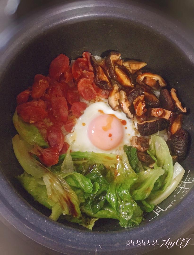 广式腊味煲仔饭（腊肠电饭锅版）