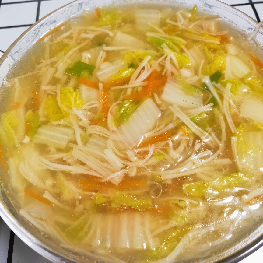 超简单家常菜-鲜美娃娃菜粉丝汤