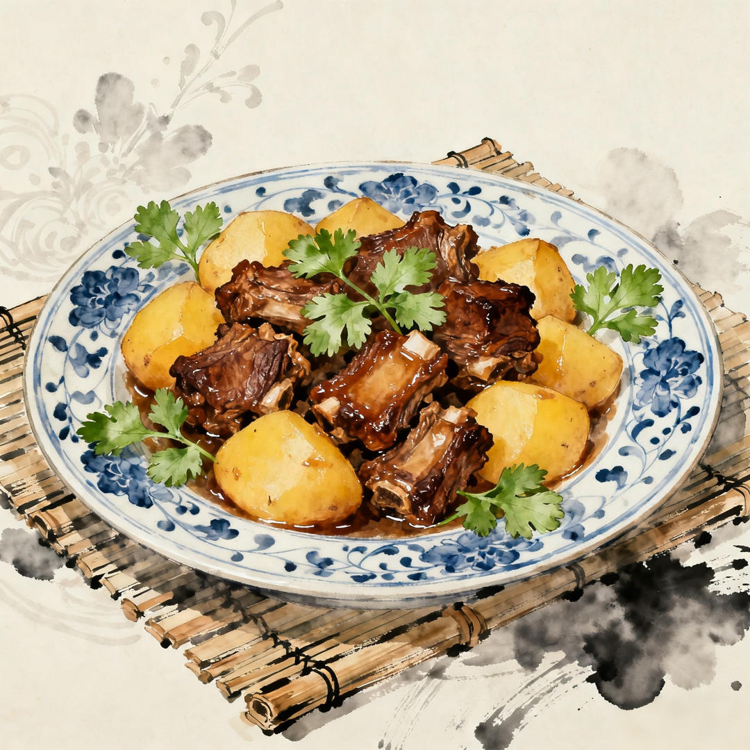 土豆烧排骨