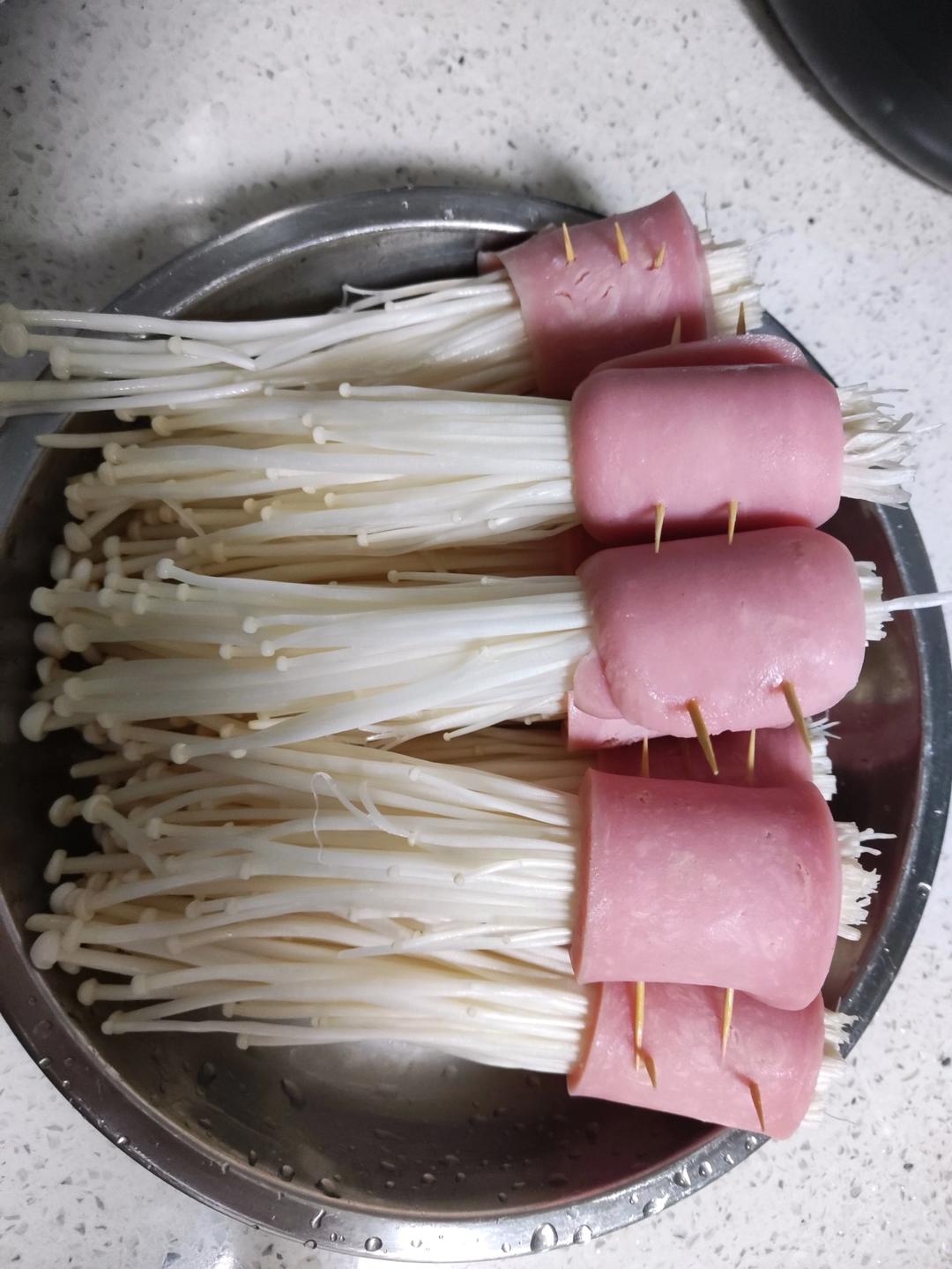 味道超赞 超下饭的金针菇培根卷