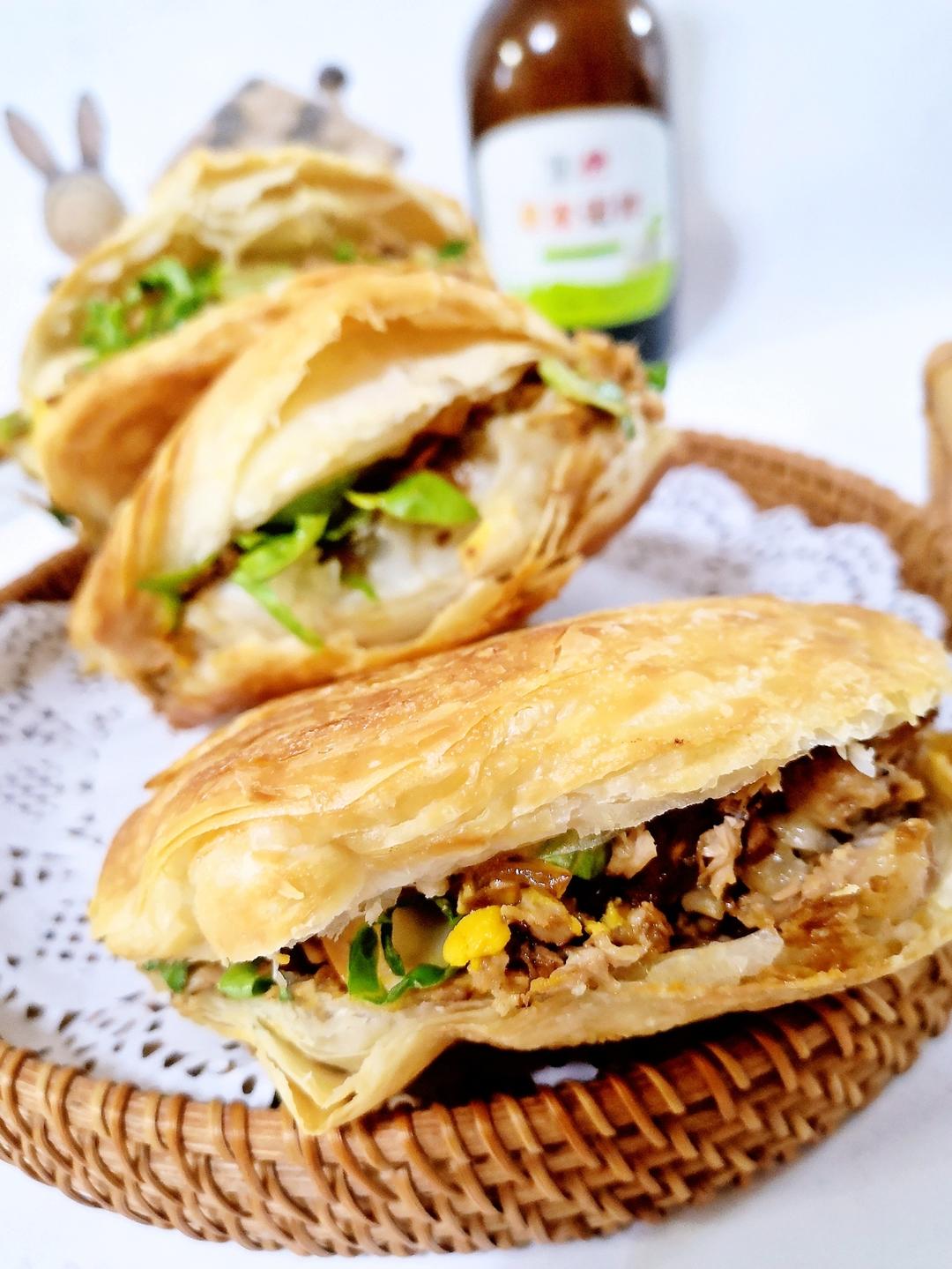 肉夹馍饼(不用泡打粉也外酥里嫩的肉夹馍饼)