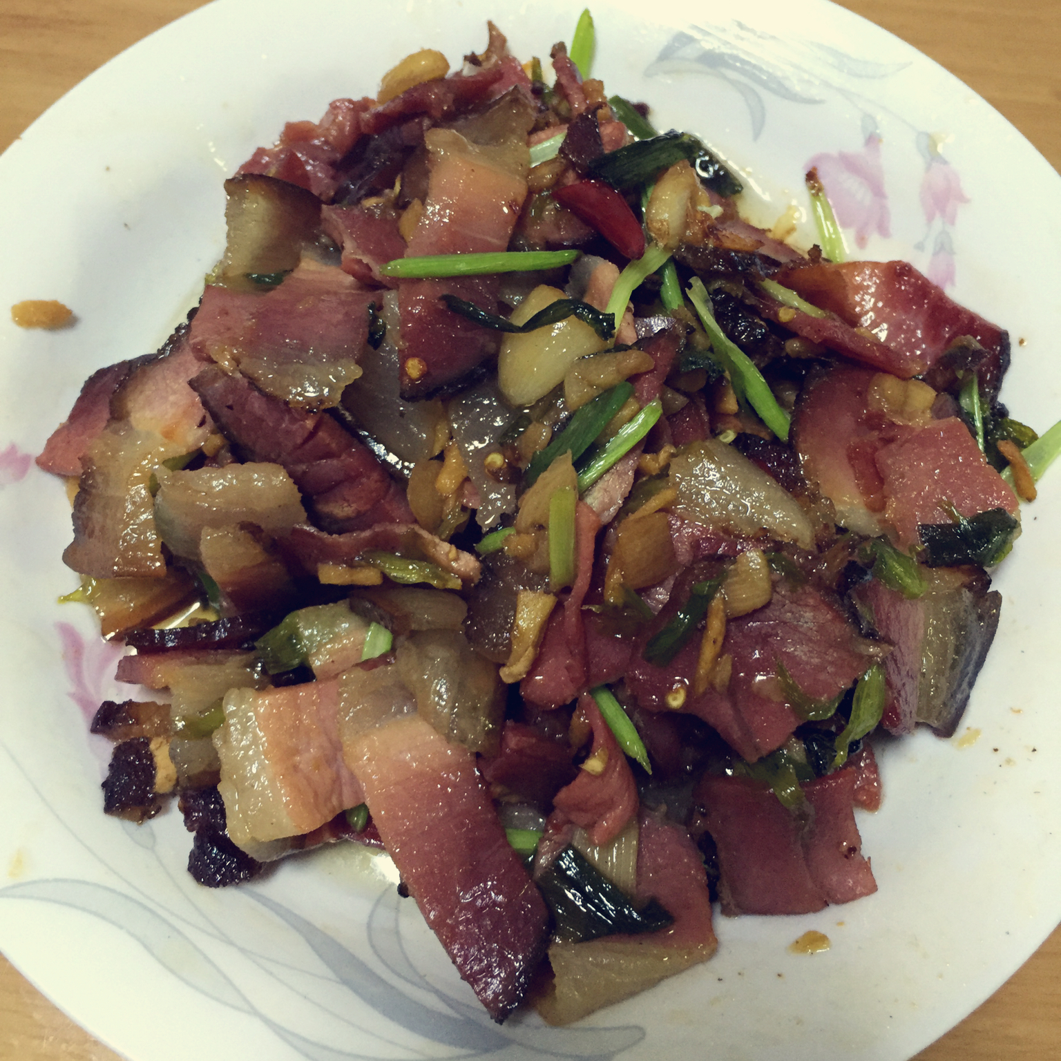 青蒜炒腊肉