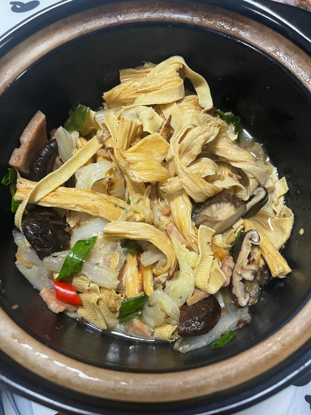 白菜腐竹煲