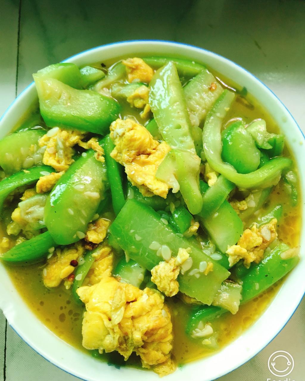 丝瓜炒蛋