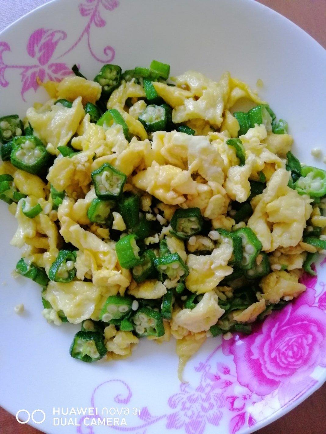 夏季佳肴-秋葵炒鸡蛋
