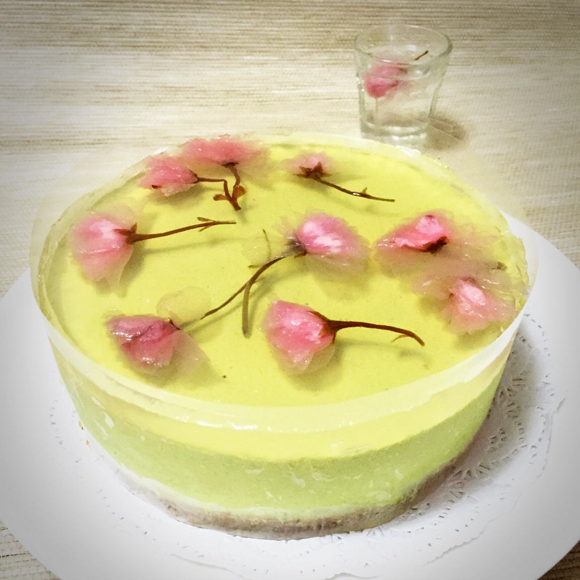 抹茶樱花慕斯