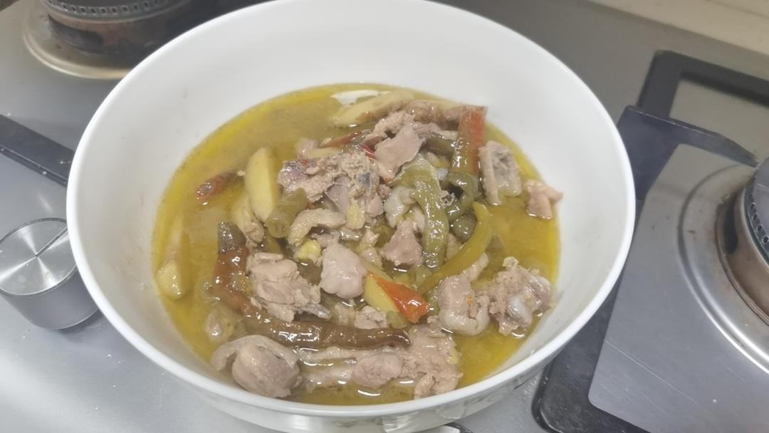 酱辣椒炒鸡（湖南农村带汤版）