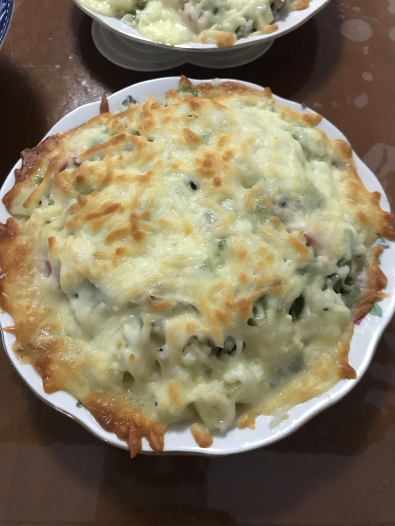 蘑菇培根焗饭