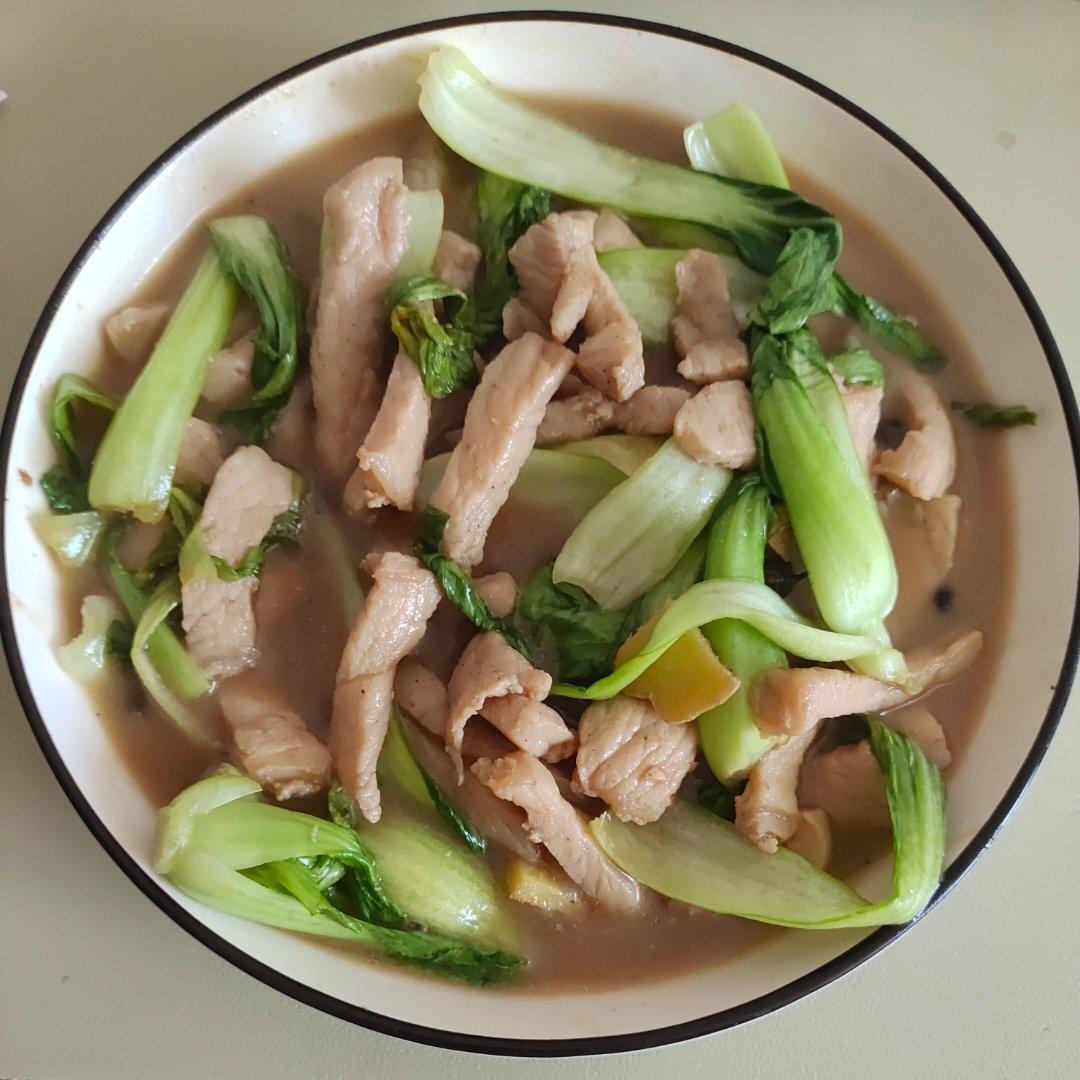 青菜炒肉丝