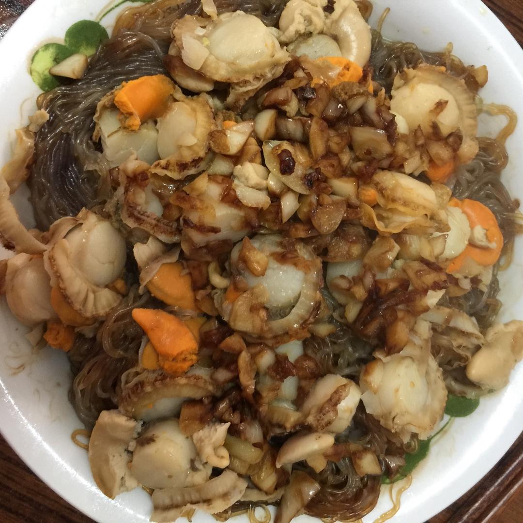 紫落雨做的蒜蓉粉丝蒸鸳鸯贝